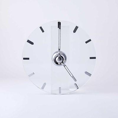 Lot 272 - Kienzle Glass and Chrome Plated Metal Wall Clock