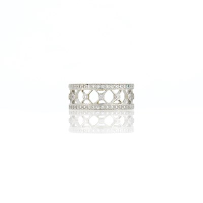 Lot 1125 - Tiffany & Co. Platinum and Diamond Band Ring