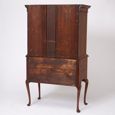 Lot 94 - Queen Anne Inlaid Walnut High Chest of Drawers