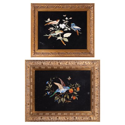 Lot 537 - Two Italian Framed Pietra Dura Plaques