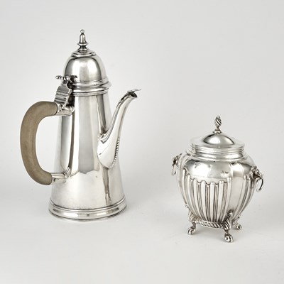 Lot 3102 - English Sterling Silver Coffee Pot