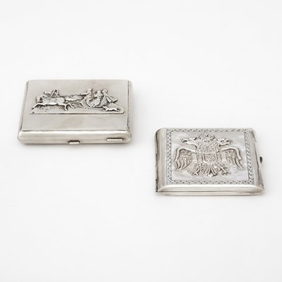 Lot 3164 - Two Russian Silver Cigarette Cases