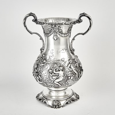 Lot 3184 - Continental Silver Footed Vase