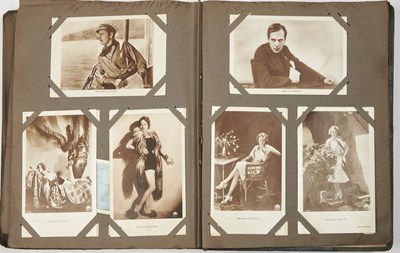 Lot 119 - An excellent collection of 1930s picture postcards of Hollywood stars in a contemporary album