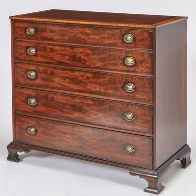 Lot 387 - George III Inlaid Mahogany Bachelor's Chest