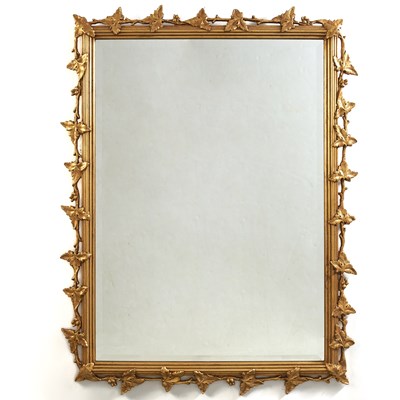 Lot 366 - Giltwood Mirror with Leaf Border