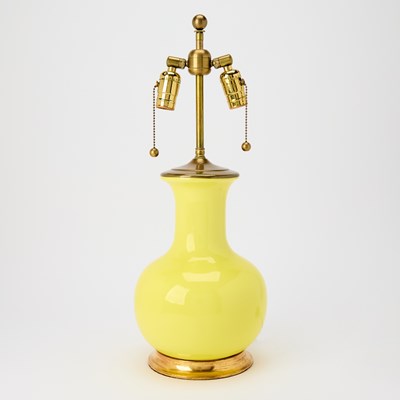Lot 362 - Christopher Spitzmiller Yellow Glazed Porcelain Lamp