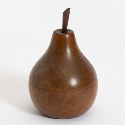 Lot 118 - Small Mahogany Pear Tea Caddy