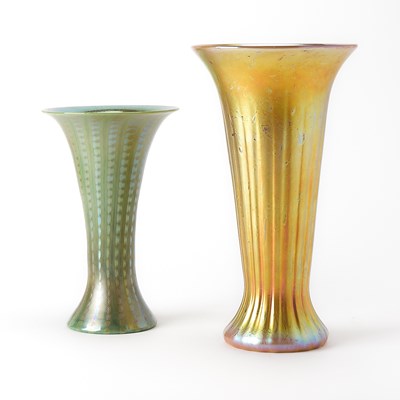 Lot 383 - Two Lundberg Studios Blown Glass Vases