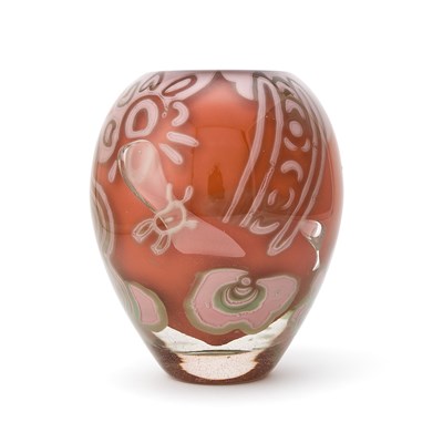 Lot 412 - Contemporary Hand-Blown Glass Paperweight Vase