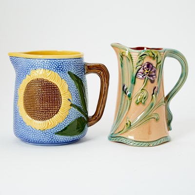 Lot 3302 - Two Majolica Pitchers