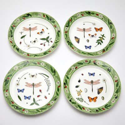 Lot 3295 - Four Richard Parker "Secret Garden" for Bergdorf Goodman Porcelain Chargers