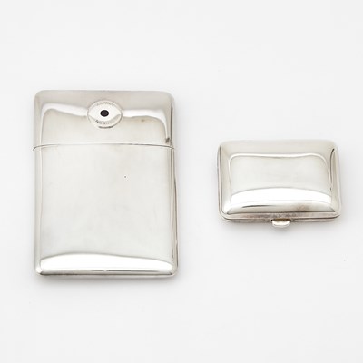 Lot 3283 - Asprey Sterling Silver Card Case and Pill Box
