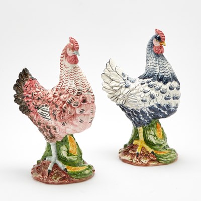 Lot 3340 - Pair of Vetri Italian Ceramic Roosters