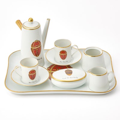 Lot 3293 - Fabergé for Limoges Porcelain Demitasse Set