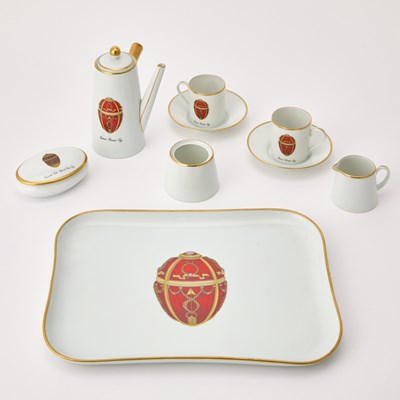 Lot 3293 - Fabergé for Limoges Porcelain Demitasse Set