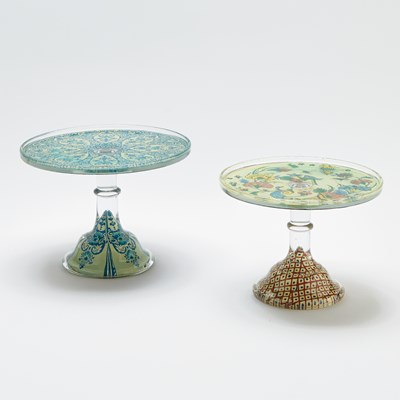 Lot 3231 - Two John Derian Glass Cake Plates