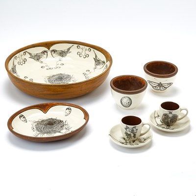 Lot 3288 - Eight Laura Zindel Ceramic Table Articles