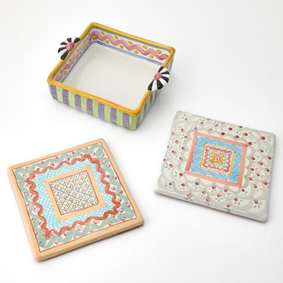 Lot 3233 - Three MacKenzie-Child's Ceramic Table Articles