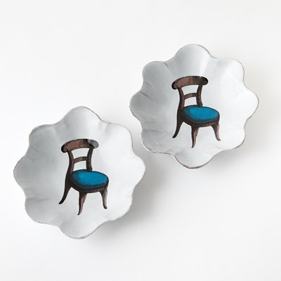 Lot 3228 - Two John Derian & Astier de Villatte Ceramic Chair Bowls