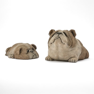 Lot 3345 - Two Sand Cast Models of Dogs