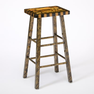 Lot 3250 - Annie Modica Painted Wood Stool