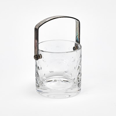 Lot 3193 - St. Louis Glass and Chromed Metal Small Ice Holder