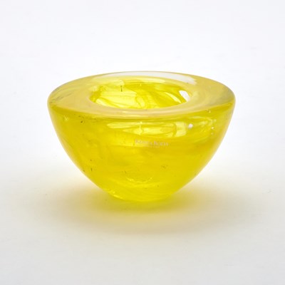 Lot 3277 - Kosta Boda Yellow Glass Candle Votive