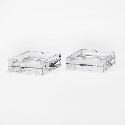 Lot 3213 - Two Glass Ashtrays