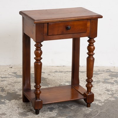 Lot 198 - Small Wood Single Drawer Side Table