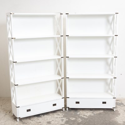 Lot 165 - Pair of White Painted Bookshelves