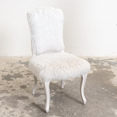 Lot 196 - Faux Fur Upholstered Side Chair