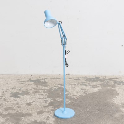 Lot 251 - Blue Painted Metal Floor Lamp