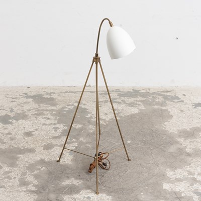 Lot 252 - Mid Century Modern Style Brass Floor Lamp