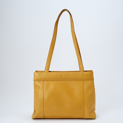 Lot 1243 - Bottega Veneta Yellow Embossed Leather Tote Bag