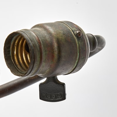 Lot 233 - Tiffany Studios Bronze and Leaded Glass Peony Table Lamp