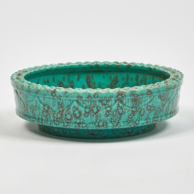 Lot 234 - A Chinese Robin's Egg Glazed Porcelain Circular Brush Washer Molded Lotus Petals