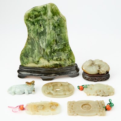 Lot 32 - Seven Chinese Jade Articles