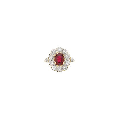 Lot 2102 - Gold, Platinum, Ruby and Diamond Ring