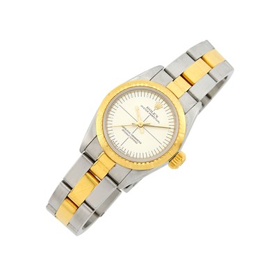 Lot 1203 - Rolex Stainless Steel and Gold 'Oyster Perpetual' Wristwatch, Ref. 67243