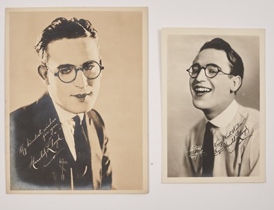Lot 120 - Two vintage Harold Lloyd publicity photographs by Witzel Studios