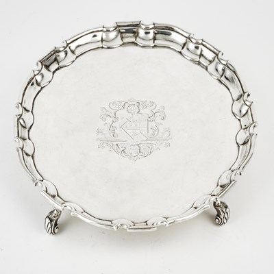 Lot 3104 - George II Sterling Silver Salver
