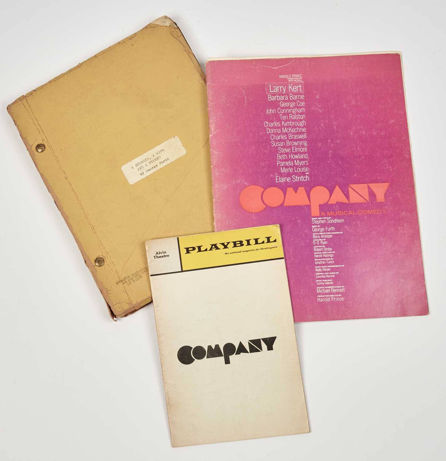Lot 60 - An early script for what became Stephen Sondheim's Company
