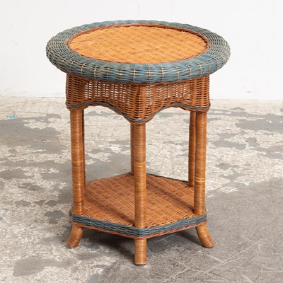 Lot 155 - Painted Wicker Side Table