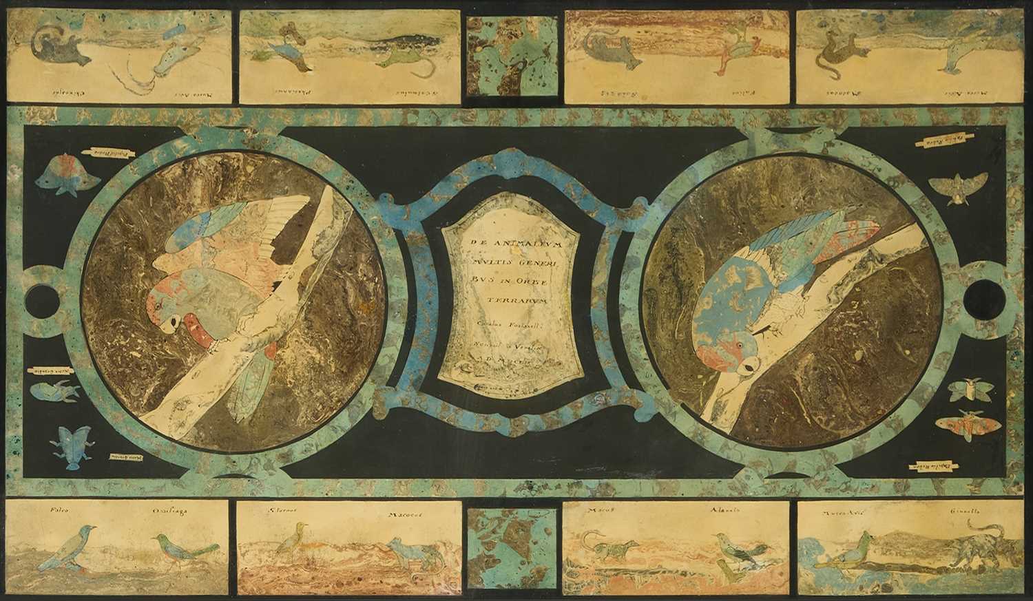 Lot 484 - Italian Baroque Scagliola Panel, Signed Carolus Fontanelli, Venice, dated 1659