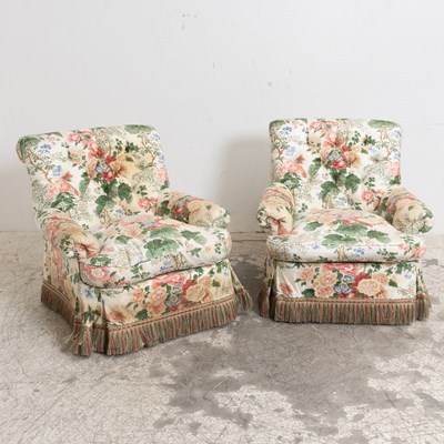 Lot 175 - Pair of Floral Upholstered Armchair