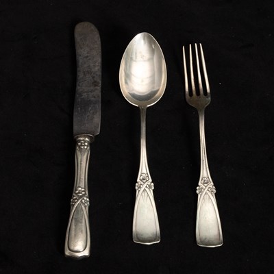 Lot 211 - Group of Three 800 Silver Flatware