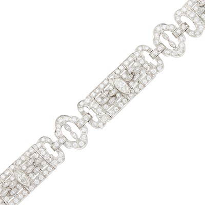 Lot 165 - Platinum and Diamond Bracelet
