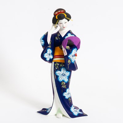 Lot 217 - Painted Porcelain Geisha Figure