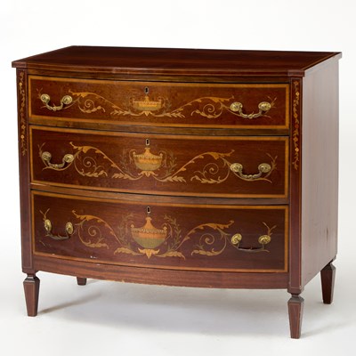 Lot 240 - Edwardian Marquetry Inlaid Mahogany Chest of Drawers